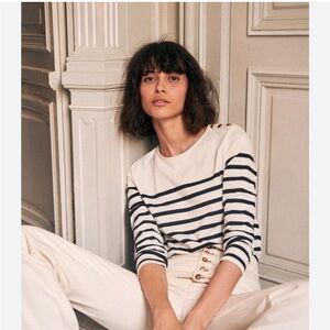 Sezane Loïc Striped Jersey size small